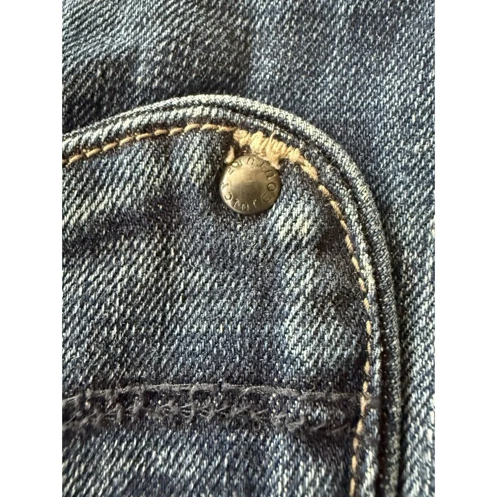 Juicy Couture Vintage Shorts SZ 32 Blue Cut-Off Denim Heart Shaped Pockets USA